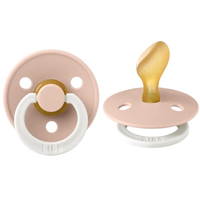 Соска-пустышка латексная ночная 6+ месяцев BIBS Colour Anatomical Blush Glow 211256